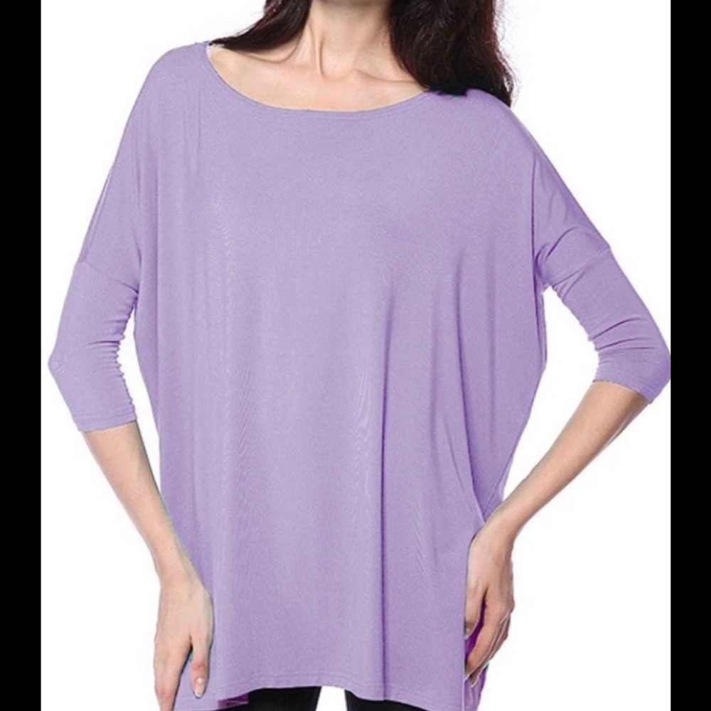 PIKO FAMOUS 1988 3/4 Sleeve Top Lt. Purple S-M-L